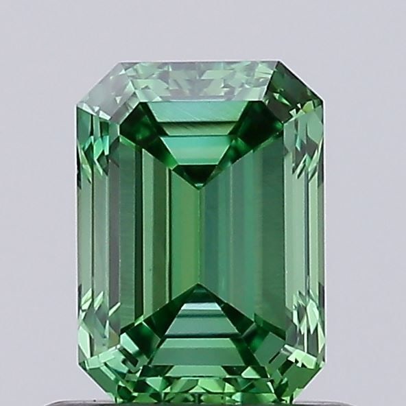 Loose Diamond - EMERALD 0.7ct Fancy Vivid Green VS1: Loose Diamond - EMERALD 0.7ct Fancy Vivid Green VS1 Source: This is a real non-mined Diamond that has been grown in a lab Shape: EMERALD Carats: 0.7 Color: Fancy Vivid Green Certification: IGI Video: