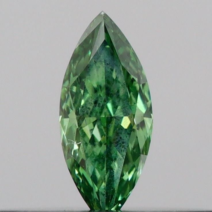 Loose Diamond - MARQUISE 0.12ct Fancy Vivid Green VS2: Loose Diamond - MARQUISE 0.12ct Fancy Vivid Green VS2 Source: This is a real non-mined Diamond that has been grown in a lab Shape: MARQUISE Carats: 0.12 Color: Fancy Vivid Green Certification: IGI