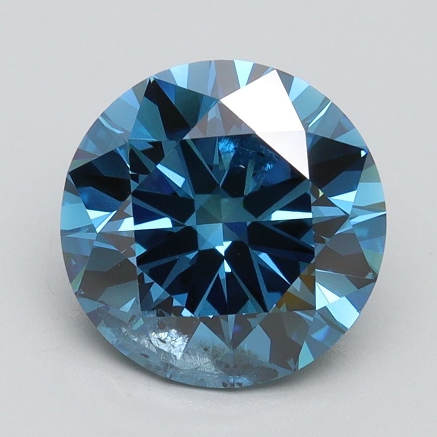 Loose Diamond - ROUND 2.59ct Fancy Vivid Blue SI2: Loose Diamond - ROUND 2.59ct Fancy Vivid Blue SI2 Source: This is a real non-mined Diamond that has been grown in a lab Shape: ROUND Carats: 2.59 Color: Fancy Vivid Blue Certification: IGI Video: