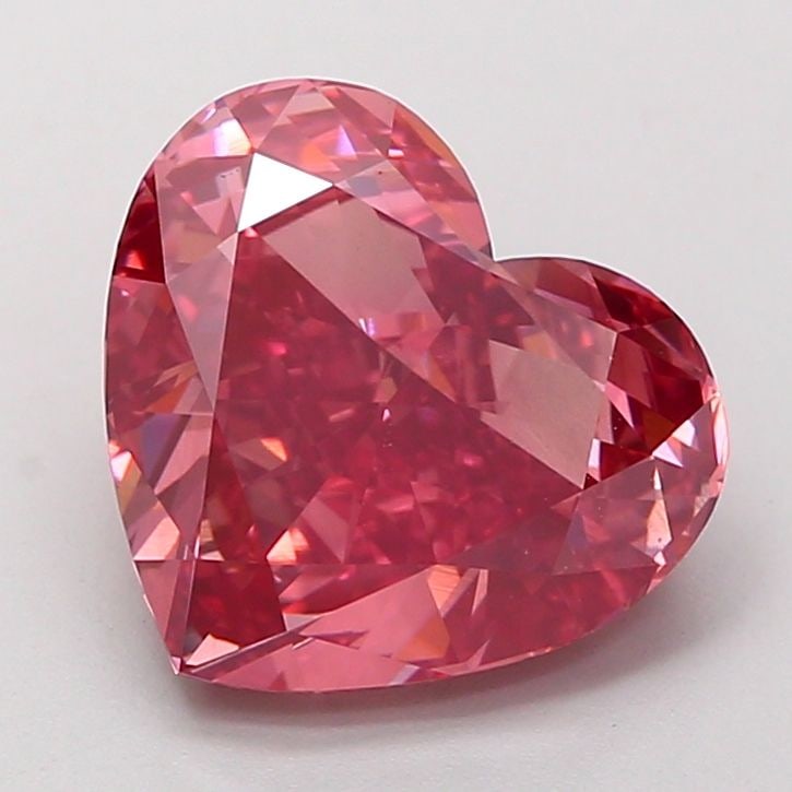 Loose Diamond - HEART 4.05ct Fancy Vivid Pink VS1: Loose Diamond - HEART 4.05ct Fancy Vivid Pink VS1 Source: This is a real non-mined Diamond that has been grown in a lab Shape: HEART Carats: 4.05 Color: Fancy Vivid Pink Certification: IGI Video: