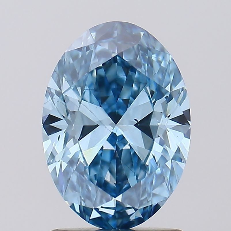 Loose Diamond - OVAL 1.5ct Fancy Vivid Blue SI1: Loose Diamond - OVAL 1.5ct Fancy Vivid Blue SI1 Source: This is a real non-mined Diamond that has been grown in a lab Shape: OVAL Carats: 1.5 Color: Fancy Vivid Blue Certification: IGI Video: