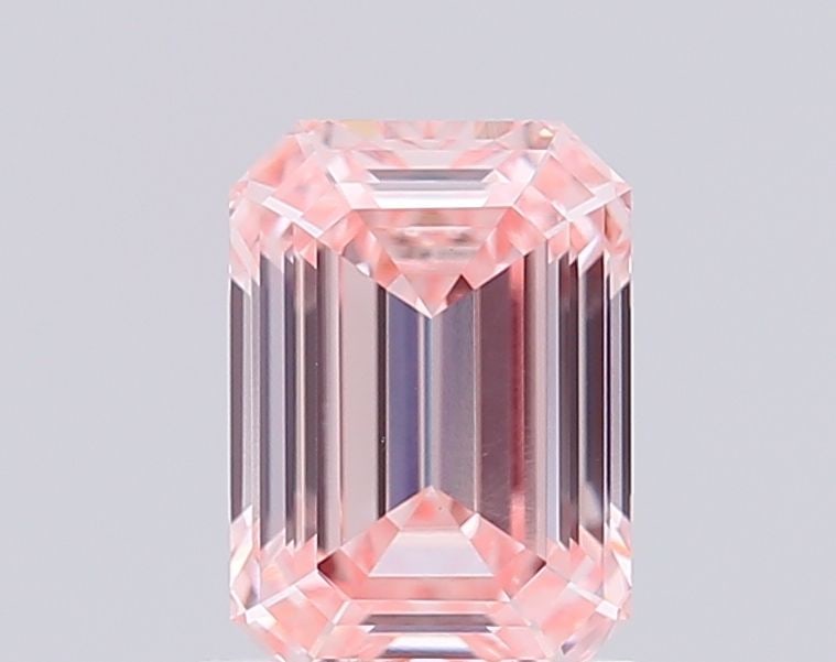 Loose Diamond - EMERALD 0.96ct Fancy Intense Pink VVS2: Loose Diamond - EMERALD 0.96ct Fancy Intense Pink VVS2 Source: This is a real non-mined Diamond that has been grown in a lab Shape: EMERALD Carats: 0.96 Color: Fancy Intense Pink Certification: IGI Vi
