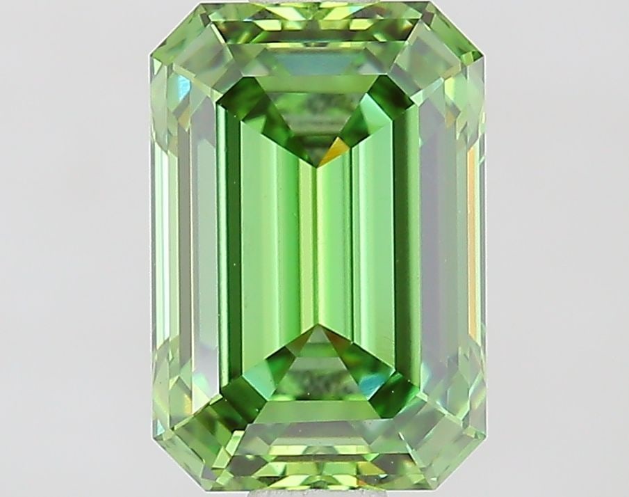 Loose Diamond - EMERALD 1.5ct Fancy Vivid Green VS1: Loose Diamond - EMERALD 1.5ct Fancy Vivid Green VS1 Source: This is a real non-mined Diamond that has been grown in a lab Shape: EMERALD Carats: 1.5 Color: Fancy Vivid Green Certification: IGI Video: