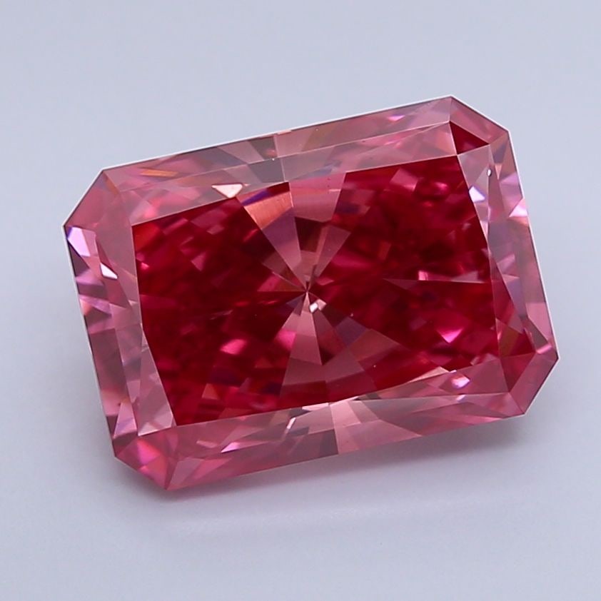 Loose Diamond - RADIANT 4.01ct Fancy Vivid Purplish Pink VS2: Loose Diamond - RADIANT 4.01ct Fancy Vivid Purplish Pink VS2 Source: This is a real non-mined Diamond that has been grown in a lab Shape: RADIANT Carats: 4.01 Color: Fancy Vivid Purplish Pink Certific