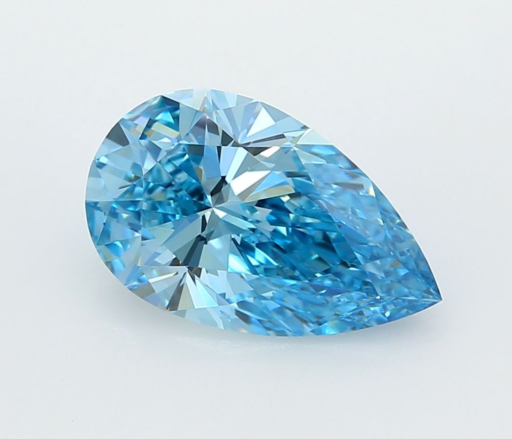 Loose Diamond - PEAR 2.61ct Fancy Vivid Blue VS1: Loose Diamond - PEAR 2.61ct Fancy Vivid Blue VS1 Source: This is a real non-mined Diamond that has been grown in a lab Shape: PEAR Carats: 2.61 Color: Fancy Vivid Blue Certification: IGI Video: Video