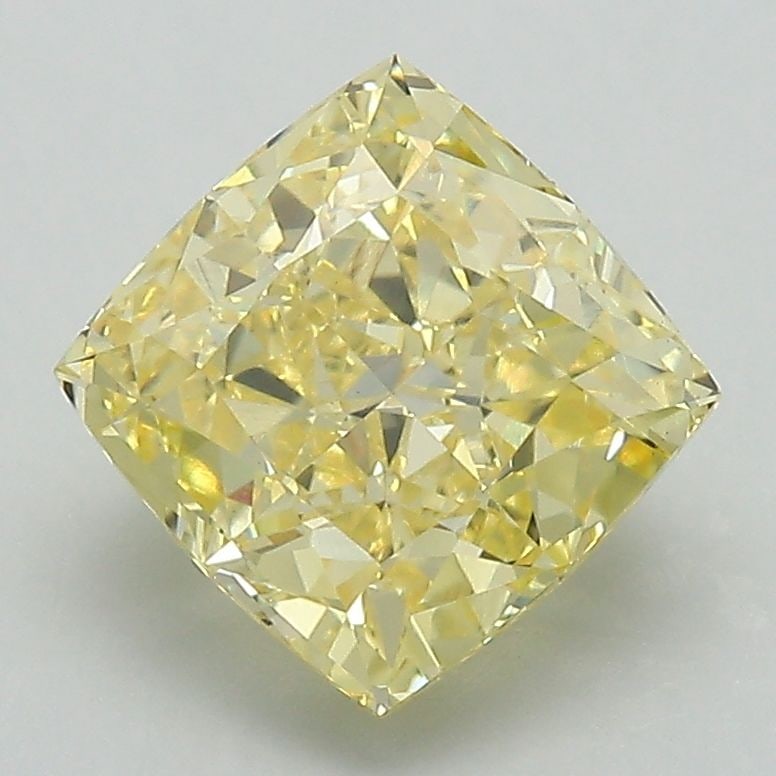 Loose Diamond - CUSHION MODIFIED 2.64ct Fancy Vivid Yellow VS1: Loose Diamond - CUSHION MODIFIED 2.64ct Fancy Vivid Yellow VS1 Source: This is a real non-mined Diamond that has been grown in a lab Shape: CUSHION MODIFIED Carats: 2.64 Color: Fancy Vivid Yellow Cert