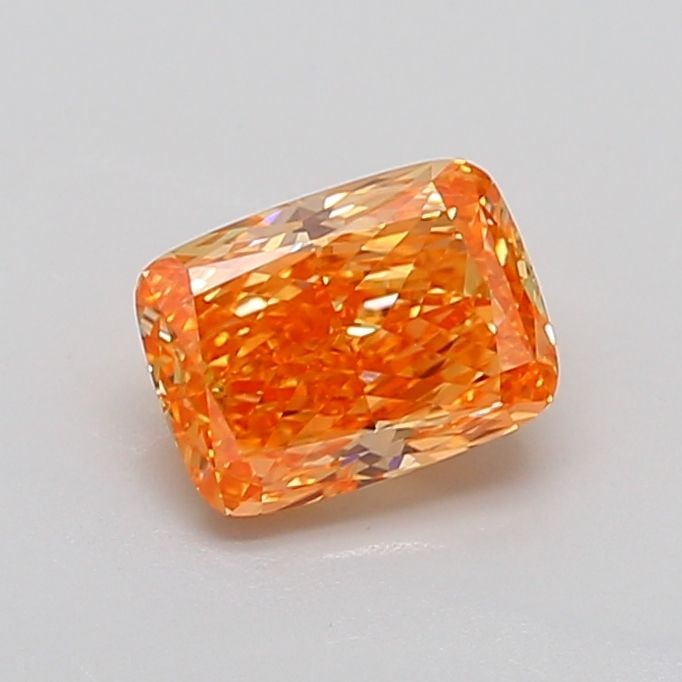 Loose Diamond - CUSHION MODIFIED 1.66ct Fancy Vivid Pinkish Orange VS1: Loose Diamond - CUSHION MODIFIED 1.66ct Fancy Vivid Pinkish Orange VS1 Source: This is a real non-mined Diamond that has been grown in a lab Shape: CUSHION MODIFIED Carats: 1.66 Color: Fancy Vivid
