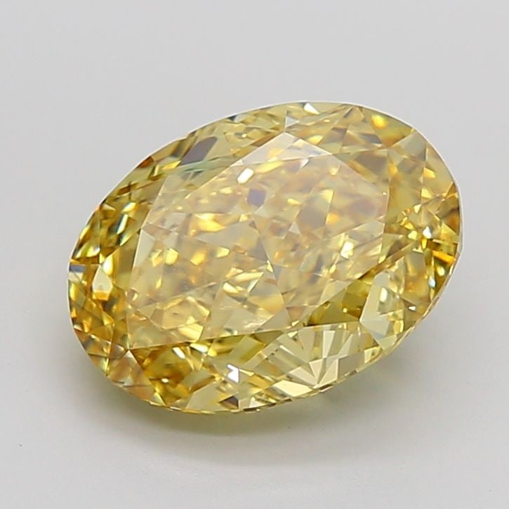 Loose Diamond - OVAL 5.03ct Fancy Vivid Yellow VS2: Loose Diamond - OVAL 5.03ct Fancy Vivid Yellow VS2 Source: This is a real non-mined Diamond that has been grown in a lab Shape: OVAL Carats: 5.03 Color: Fancy Vivid Yellow Certification: IGI Video: