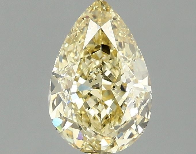 Loose Diamond - PEAR 1.08ct Fancy Intense Yellow VS2: Loose Diamond - PEAR 1.08ct Fancy Intense Yellow VS2 Source: This is a real non-mined Diamond that has been grown in a lab Shape: PEAR Carats: 1.08 Color: Fancy Intense Yellow Certification: IGI Video