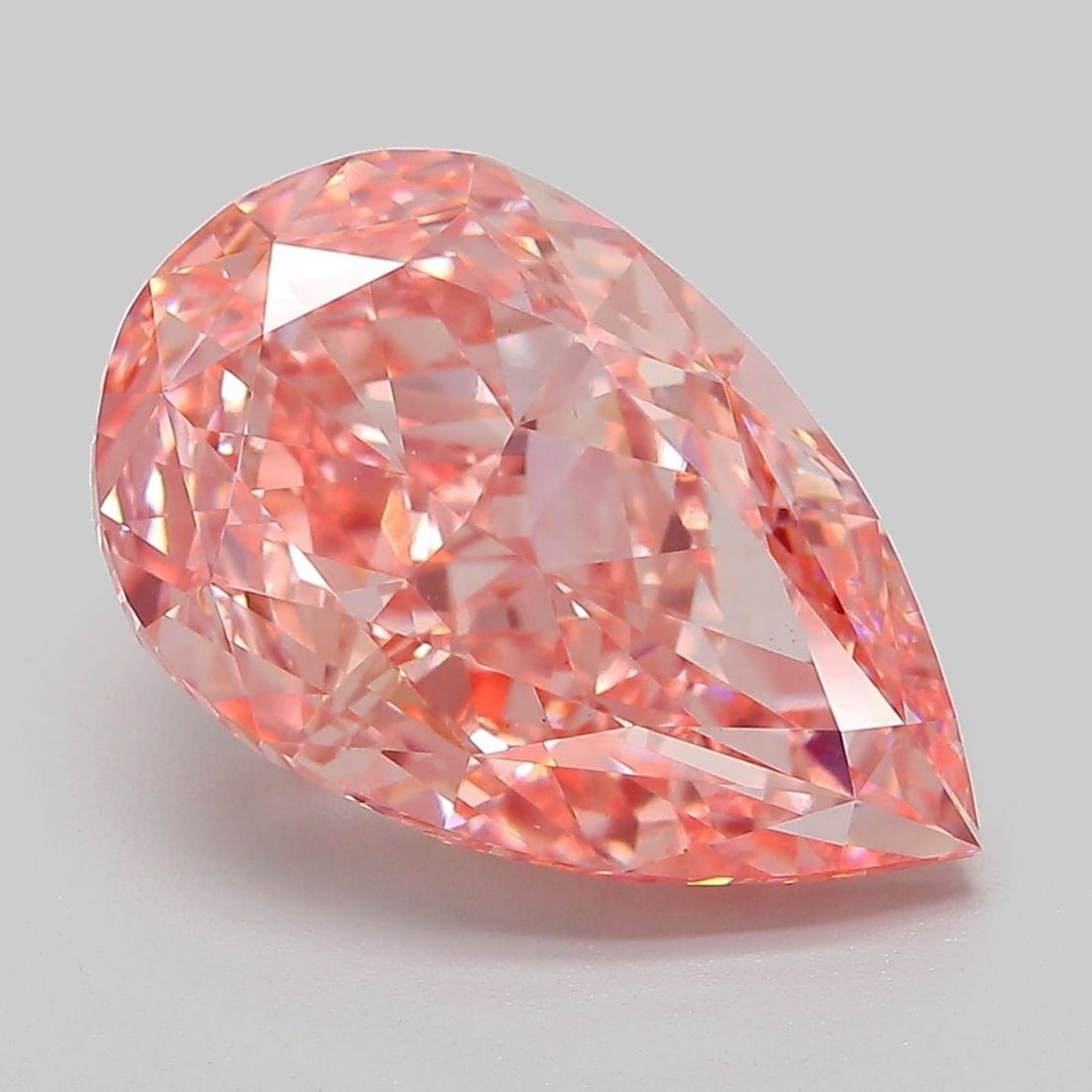 Loose Diamond - PEAR 6.84ct Fancy Vivid Pink VS2: Loose Diamond - PEAR 6.84ct Fancy Vivid Pink VS2 Source: This is a real non-mined Diamond that has been grown in a lab Shape: PEAR Carats: 6.84 Color: Fancy Vivid Pink Certification: IGI Video: