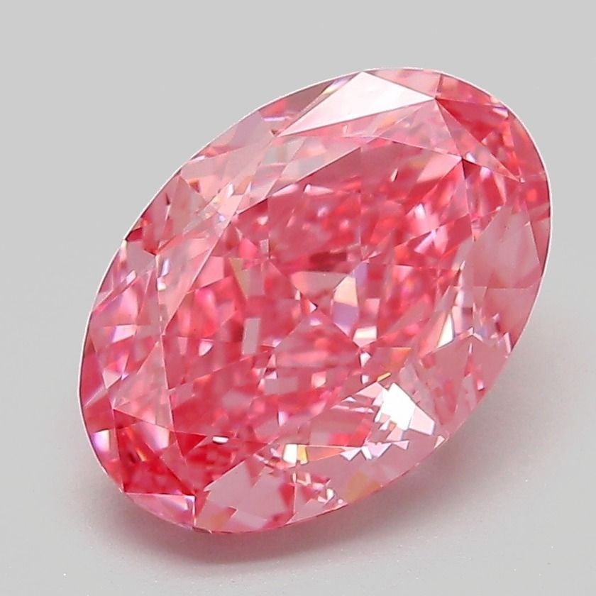 Loose Diamond - OVAL 3.07ct Fancy Vivid Pink VVS2: Loose Diamond - OVAL 3.07ct Fancy Vivid Pink VVS2 Source: This is a real non-mined Diamond that has been grown in a lab Shape: OVAL Carats: 3.07 Color: Fancy Vivid Pink Certification: IGI Video: