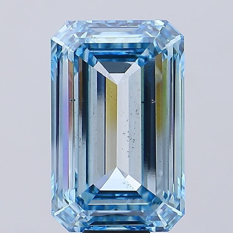 Loose Diamond - EMERALD 16.07ct Fancy Vivid Blue SI1: Loose Diamond - EMERALD 16.07ct Fancy Vivid Blue SI1 Source: This is a real non-mined Diamond that has been grown in a lab Shape: EMERALD Carats: 16.07 Color: Fancy Vivid Blue Certification: NONE