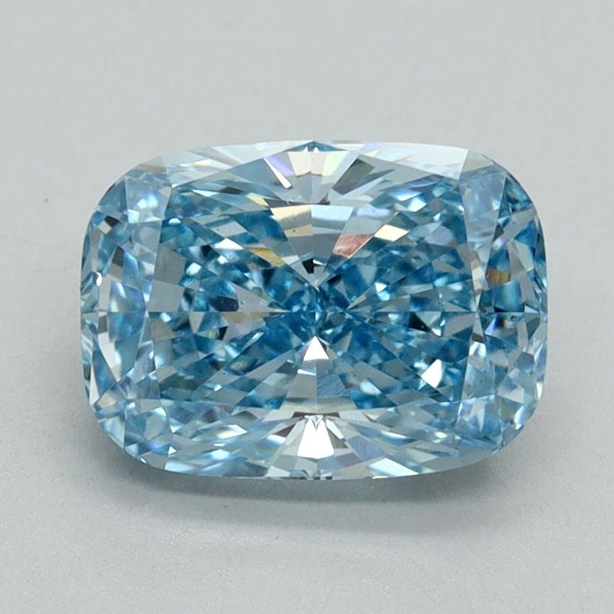 Loose Diamond - CUSHION BRILLIANT 2.0ct Fancy Vivid Blue VS1: Loose Diamond - CUSHION BRILLIANT 2.0ct Fancy Vivid Blue VS1 Source: This is a real non-mined Diamond that has been grown in a lab Shape: CUSHION BRILLIANT Carats: 2.0 Color: Fancy Vivid Blue Certific