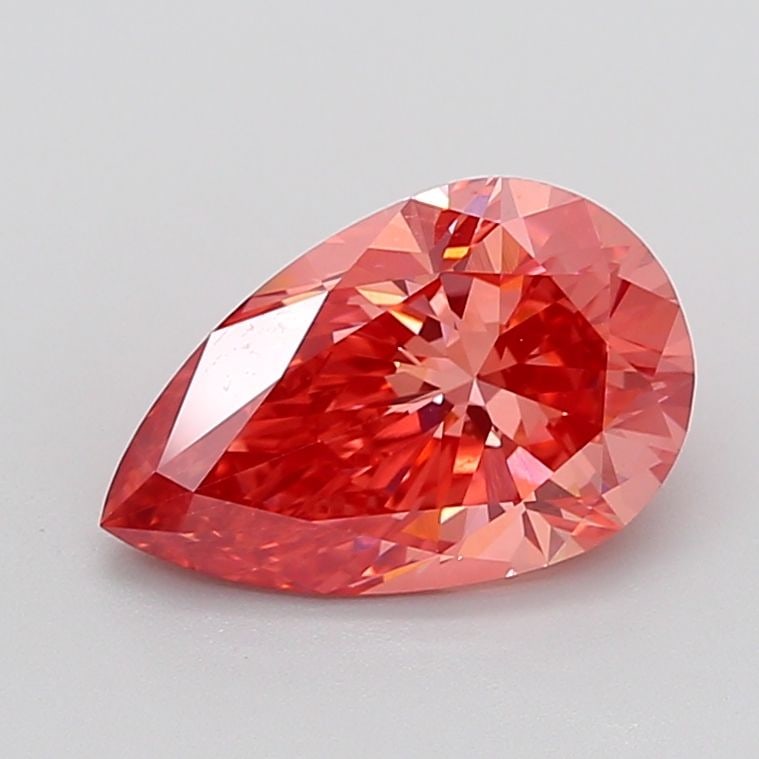 Loose Diamond - PEAR 3.49ct Fancy Vivid Orangey Pink VS1: Loose Diamond - PEAR 3.49ct Fancy Vivid Orangey Pink VS1 Source: This is a real non-mined Diamond that has been grown in a lab Shape: PEAR Carats: 3.49 Color: Fancy Vivid Orangey Pink Certification: