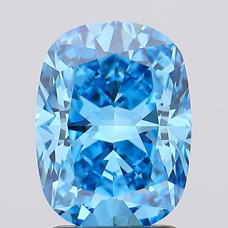 Loose Diamond - CUSHION MODIFIED 2.0ct Fancy Vivid Blue VVS2: Loose Diamond - CUSHION MODIFIED 2.0ct Fancy Vivid Blue VVS2 Source: This is a real non-mined Diamond that has been grown in a lab Shape: CUSHION MODIFIED Carats: 2.0 Color: Fancy Vivid Blue