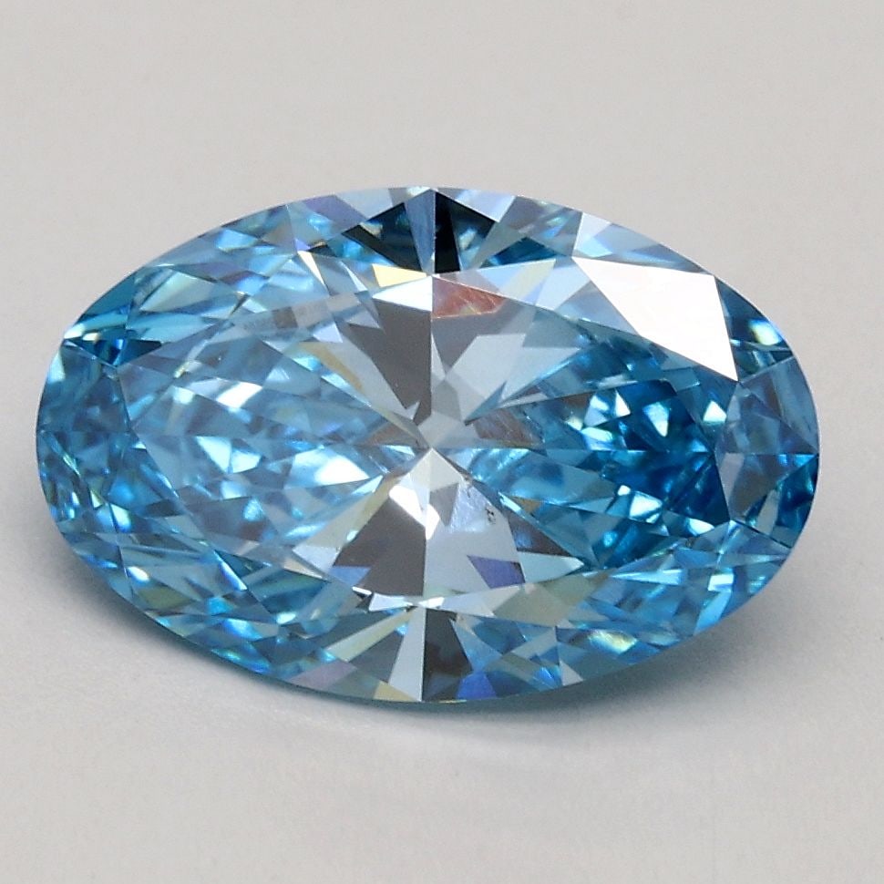 Loose Diamond - OVAL 1.8ct Fancy Vivid Blue VS2: Loose Diamond - OVAL 1.8ct Fancy Vivid Blue VS2 Source: This is a real non-mined Diamond that has been grown in a lab Shape: OVAL Carats: 1.8 Color: Fancy Vivid Blue Certification: IGI Video: Video