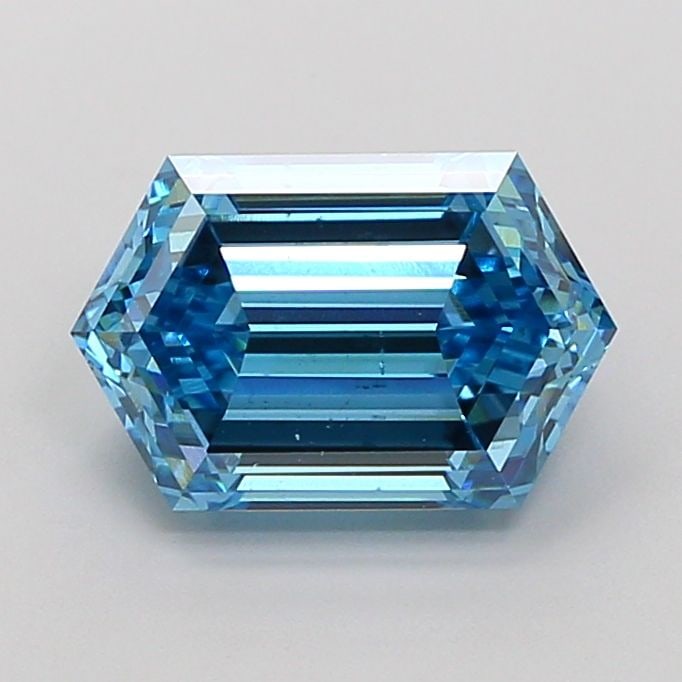 Loose Diamond - HEXAGONAL 3.63ct Fancy Vivid Blue VS2: Loose Diamond - HEXAGONAL 3.63ct Fancy Vivid Blue VS2 Source: This is a real non-mined Diamond that has been grown in a lab Shape: HEXAGONAL Carats: 3.63 Color: Fancy Vivid Blue Certification: IGI