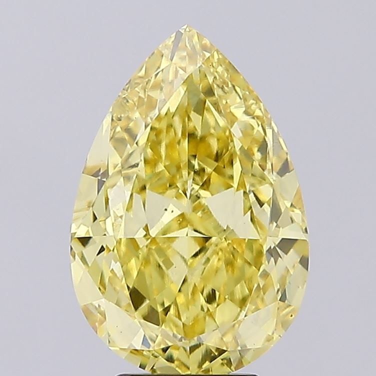 Loose Diamond - PEAR 5.08ct Fancy Intense Yellow VS1: Loose Diamond - PEAR 5.08ct Fancy Intense Yellow VS1 Source: This is a real non-mined Diamond that has been grown in a lab Shape: PEAR Carats: 5.08 Color: Fancy Intense Yellow Certification: IGI Video