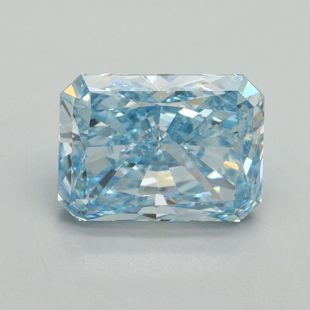 Loose Diamond - RADIANT 3.02ct Fancy Vivid Blue VS2: Loose Diamond - RADIANT 3.02ct Fancy Vivid Blue VS2 Source: This is a real non-mined Diamond that has been grown in a lab Shape: RADIANT Carats: 3.02 Color: Fancy Vivid Blue Certification: IGI Video: