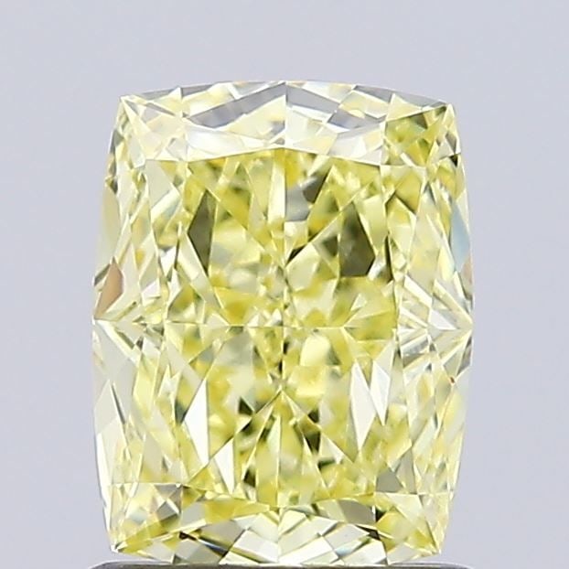 Loose Diamond - CUSHION MODIFIED 1.04ct Fancy Intense Yellow VVS2: Loose Diamond - CUSHION MODIFIED 1.04ct Fancy Intense Yellow VVS2 Source: This is a real non-mined Diamond that has been grown in a lab Shape: CUSHION MODIFIED Carats: 1.04 Color: Fancy Intense Yellow