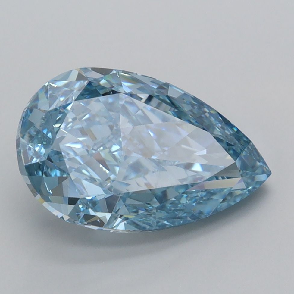 Loose Diamond - PEAR 3.02ct Fancy Vivid Blue VS2: Loose Diamond - PEAR 3.02ct Fancy Vivid Blue VS2 Source: This is a real non-mined Diamond that has been grown in a lab Shape: PEAR Carats: 3.02 Color: Fancy Vivid Blue Certification: IGI Video: