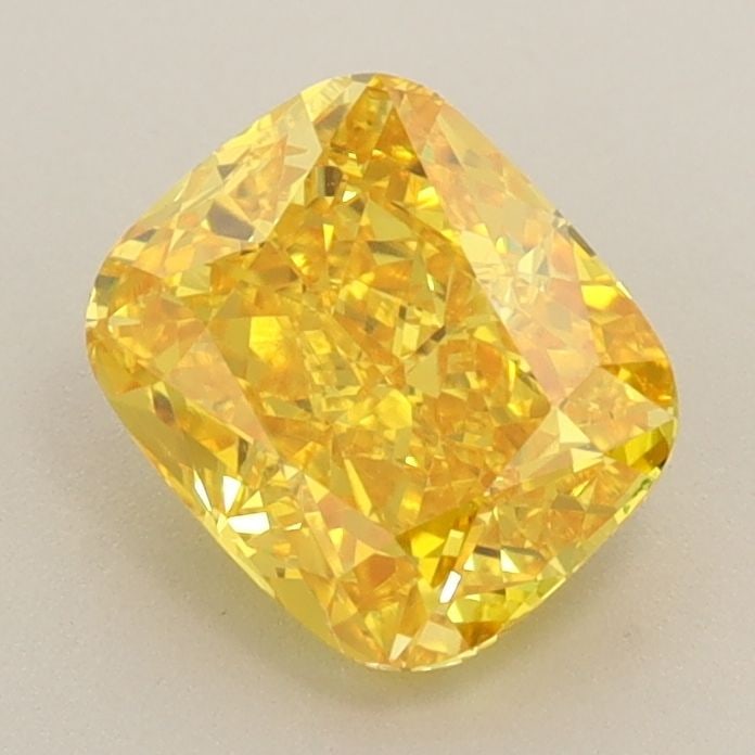 Loose Diamond - CUSHION BRILLIANT 1.33ct Fancy Vivid Yellow VS1: Loose Diamond - CUSHION BRILLIANT 1.33ct Fancy Vivid Yellow VS1 Source: This is a real non-mined Diamond that has been grown in a lab Shape: CUSHION BRILLIANT Carats: 1.33 Color: Fancy Vivid Yellow Ce