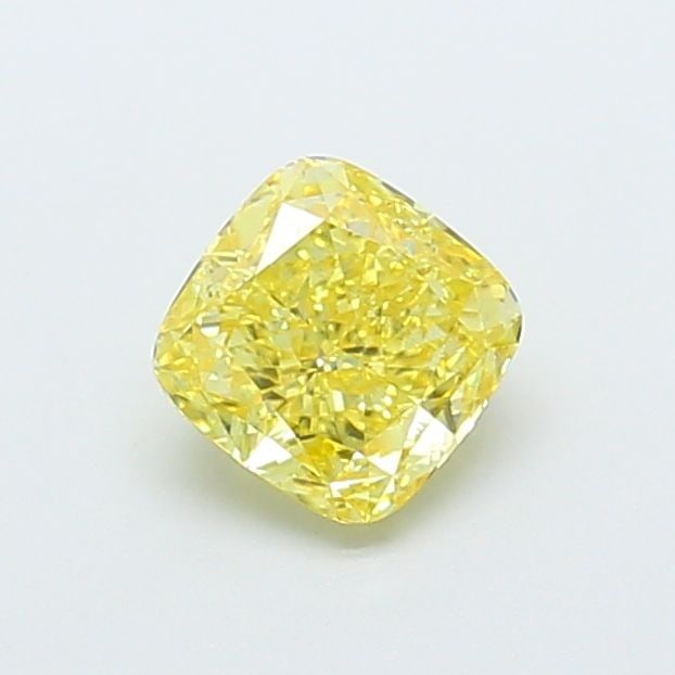 Loose Diamond - CUSHION MODIFIED 0.98ct Fancy Intense Yellow VS2: Loose Diamond - CUSHION MODIFIED 0.98ct Fancy Intense Yellow VS2 Source: This is a real non-mined Diamond that has been grown in a lab Shape: CUSHION MODIFIED Carats: 0.98 Color: Fancy Intense Yellow 