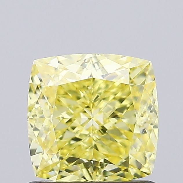 Loose Diamond - CUSHION MODIFIED 1.0ct Fancy Intense Yellow VVS2: Loose Diamond - CUSHION MODIFIED 1.0ct Fancy Intense Yellow VVS2 Source: This is a real non-mined Diamond that has been grown in a lab Shape: CUSHION MODIFIED Carats: 1.0 Color: Fancy Intense Yellow C