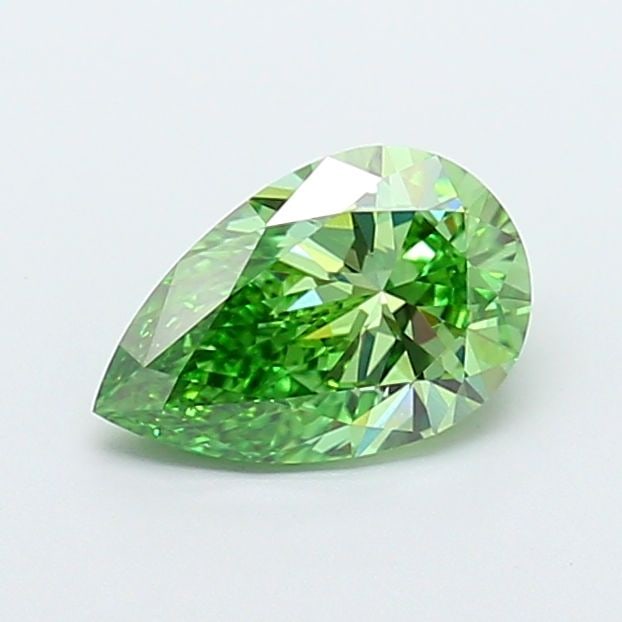 Loose Diamond - PEAR 1.5ct Fancy Vivid Green VS1: Loose Diamond - PEAR 1.5ct Fancy Vivid Green VS1 Source: This is a real non-mined Diamond that has been grown in a lab Shape: PEAR Carats: 1.5 Color: Fancy Vivid Green Certification: IGI Video: