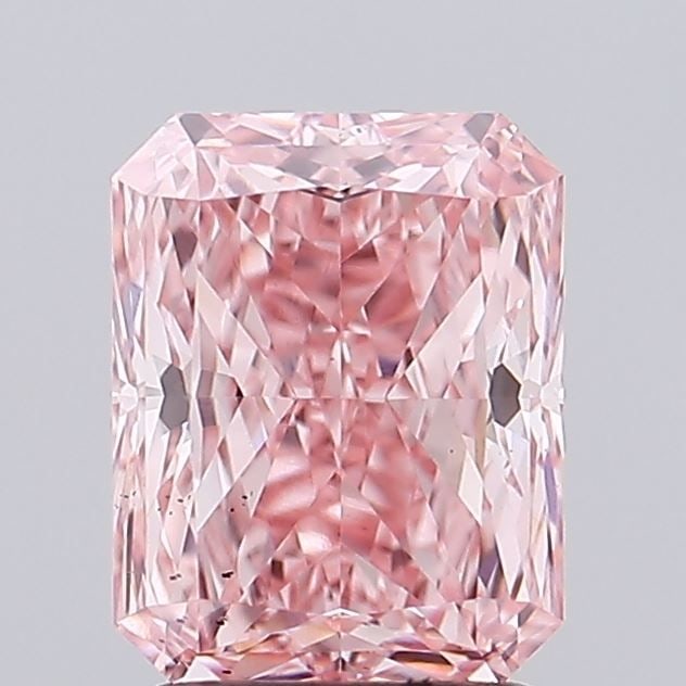 Loose Diamond - RADIANT 2.03ct Fancy Vivid Pink SI1: Loose Diamond - RADIANT 2.03ct Fancy Vivid Pink SI1 Source: This is a real non-mined Diamond that has been grown in a lab Shape: RADIANT Carats: 2.03 Color: Fancy Vivid Pink Certification: IGI Video: