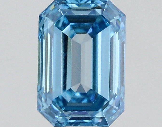 Loose Diamond - EMERALD 0.74ct Fancy Vivid Blue VS1: Loose Diamond - EMERALD 0.74ct Fancy Vivid Blue VS1 Source: This is a real non-mined Diamond that has been grown in a lab Shape: EMERALD Carats: 0.74 Color: Fancy Vivid Blue Certification: IGI Video: