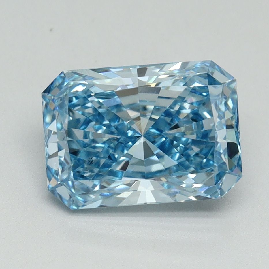 Loose Diamond - RADIANT 2.06ct Fancy Vivid Blue SI1: Loose Diamond - RADIANT 2.06ct Fancy Vivid Blue SI1 Source: This is a real non-mined Diamond that has been grown in a lab Shape: RADIANT Carats: 2.06 Color: Fancy Vivid Blue Certification: IGI Video: