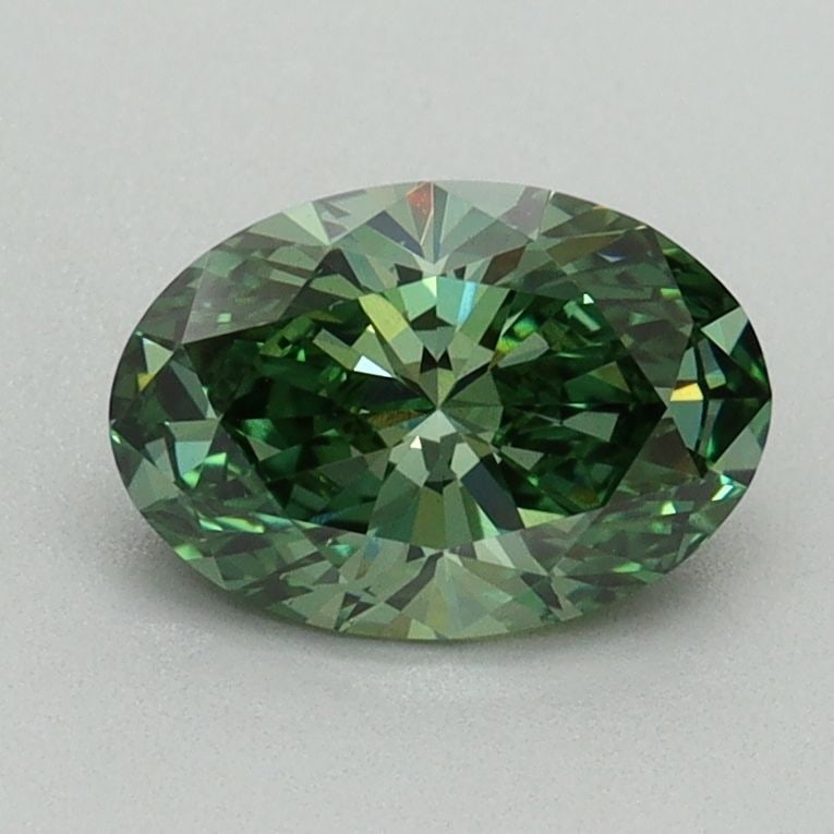 Loose Diamond - OVAL 1.01ct Fancy Vivid Green VS2: Loose Diamond - OVAL 1.01ct Fancy Vivid Green VS2 Source: This is a real non-mined Diamond that has been grown in a lab Shape: OVAL Carats: 1.01 Color: Fancy Vivid Green Certification: IGI Video: