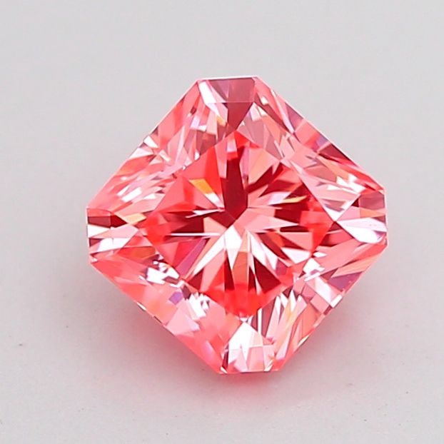 Loose Diamond - SQUARE RADIANT 1.01ct Fancy Vivid Pink VS1: Loose Diamond - SQUARE RADIANT 1.01ct Fancy Vivid Pink VS1 Source: This is a real non-mined Diamond that has been grown in a lab Shape: SQUARE RADIANT Carats: 1.01 Color: Fancy Vivid Pink Certificatio