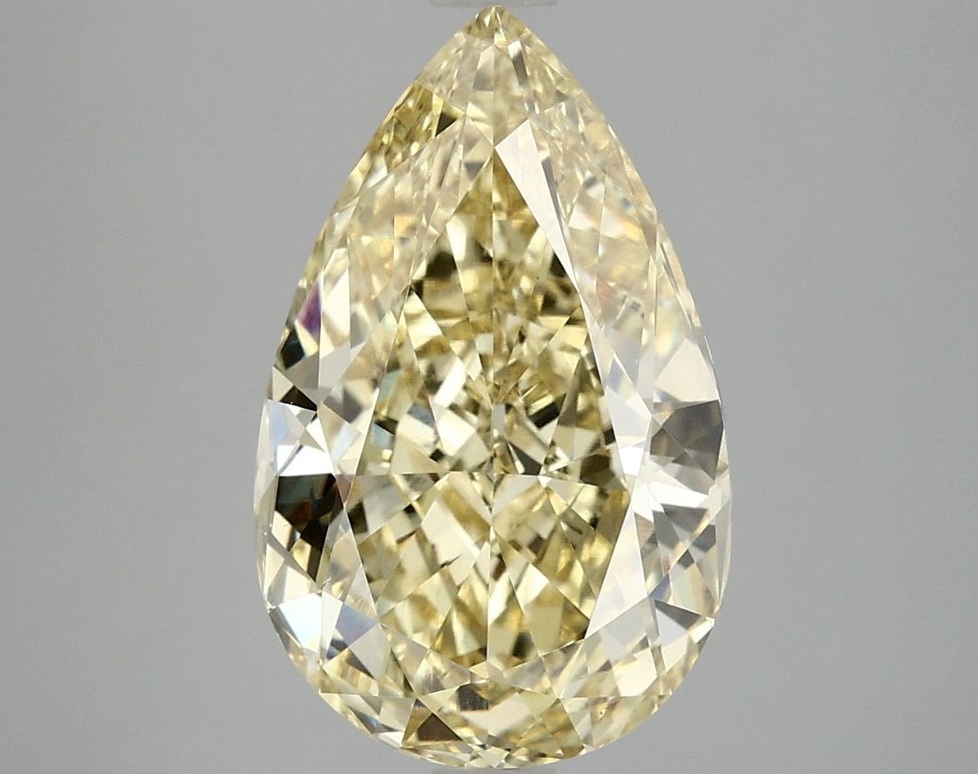 Loose Diamond - PEAR 5.06ct Fancy Intense Yellow VS1: Loose Diamond - PEAR 5.06ct Fancy Intense Yellow VS1 Source: This is a real non-mined Diamond that has been grown in a lab Shape: PEAR Carats: 5.06 Color: Fancy Intense Yellow Certification: IGI Video