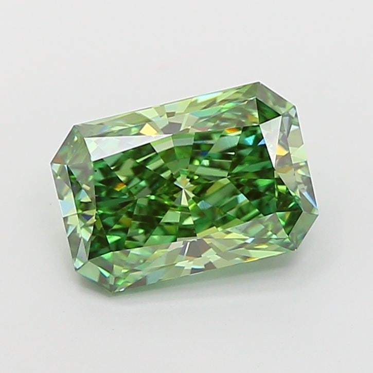 Loose Diamond - RADIANT 3.06ct Fancy Vivid Green VS1: Loose Diamond - RADIANT 3.06ct Fancy Vivid Green VS1 Source: This is a real non-mined Diamond that has been grown in a lab Shape: RADIANT Carats: 3.06 Color: Fancy Vivid Green Certification: IGI Video