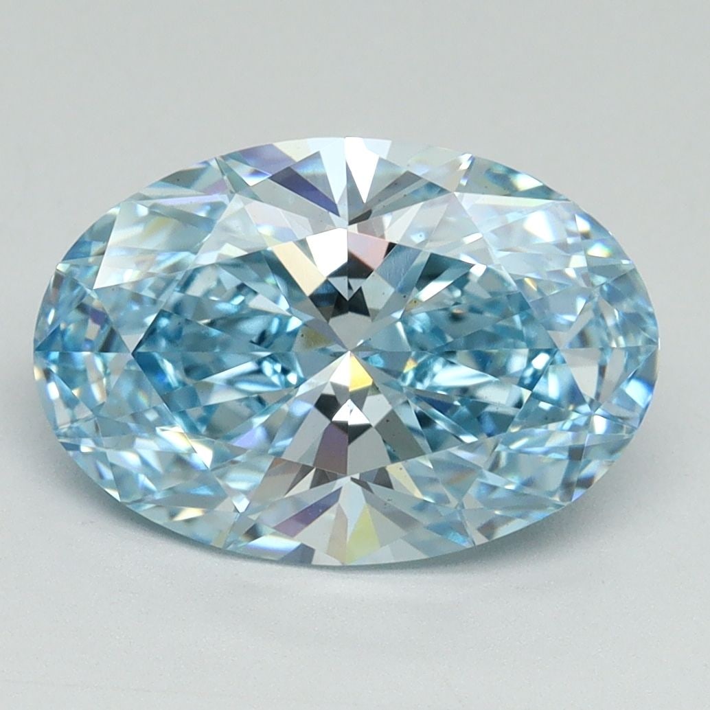 Loose Diamond - OVAL 3.29ct Fancy Vivid Blue VS2: Loose Diamond - OVAL 3.29ct Fancy Vivid Blue VS2 Source: This is a real non-mined Diamond that has been grown in a lab Shape: OVAL Carats: 3.29 Color: Fancy Vivid Blue Certification: IGI Video: