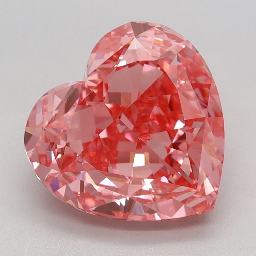 Loose Diamond - HEART 3.04ct Fancy Vivid Pink VS1: Loose Diamond - HEART 3.04ct Fancy Vivid Pink VS1 Source: This is a real non-mined Diamond that has been grown in a lab Shape: HEART Carats: 3.04 Color: Fancy Vivid Pink Certification: IGI Video: