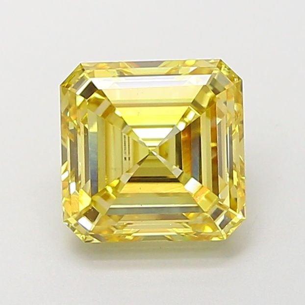 Loose Diamond - ASSCHER 2.02ct Fancy Intense Yellow VS1: Loose Diamond - ASSCHER 2.02ct Fancy Intense Yellow VS1 Source: This is a real non-mined Diamond that has been grown in a lab Shape: ASSCHER Carats: 2.02 Color: Fancy Intense Yellow Certification: IGI