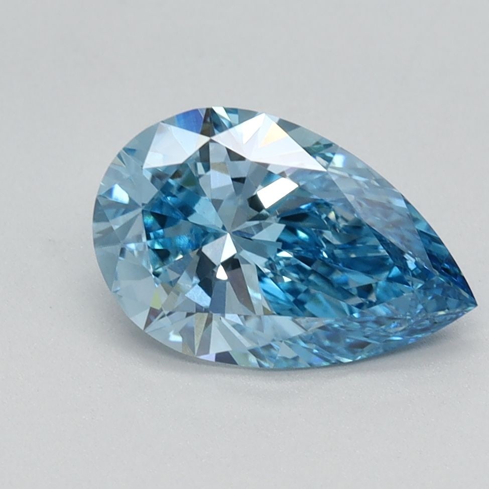 Loose Diamond - PEAR 1.22ct Fancy Vivid Blue VS1: Loose Diamond - PEAR 1.22ct Fancy Vivid Blue VS1 Source: This is a real non-mined Diamond that has been grown in a lab Shape: PEAR Carats: 1.22 Color: Fancy Vivid Blue Certification: IGI Video: