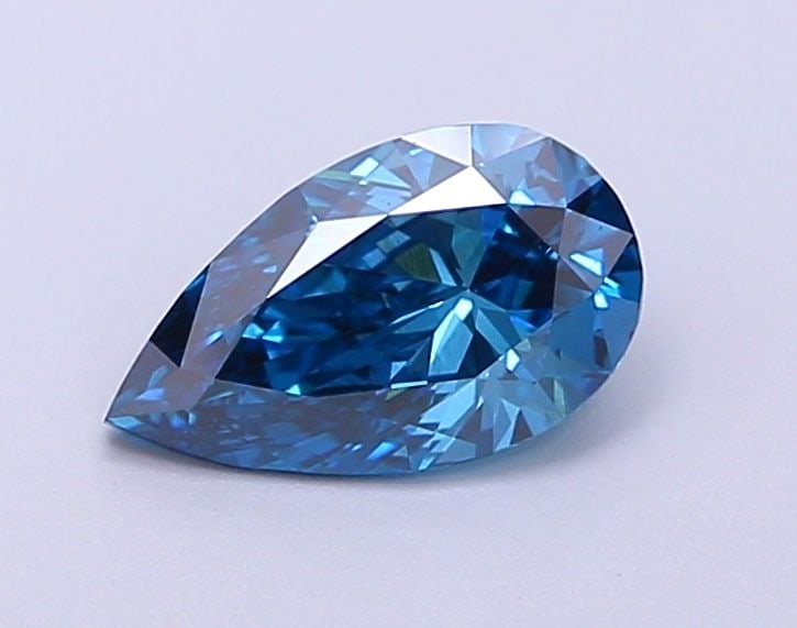 Loose Diamond - PEAR 0.56ct Fancy Blue VS1: Loose Diamond - PEAR 0.56ct Fancy Blue VS1 Source: This is a real non-mined Diamond that has been grown in a lab Shape: PEAR Carats: 0.56 Color: Fancy Blue Certification: NONE Video: