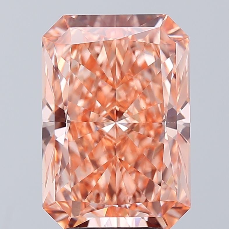 Loose Diamond - RADIANT 5.61ct Fancy Vivid Orangey Pink VS1 (1 of 1)