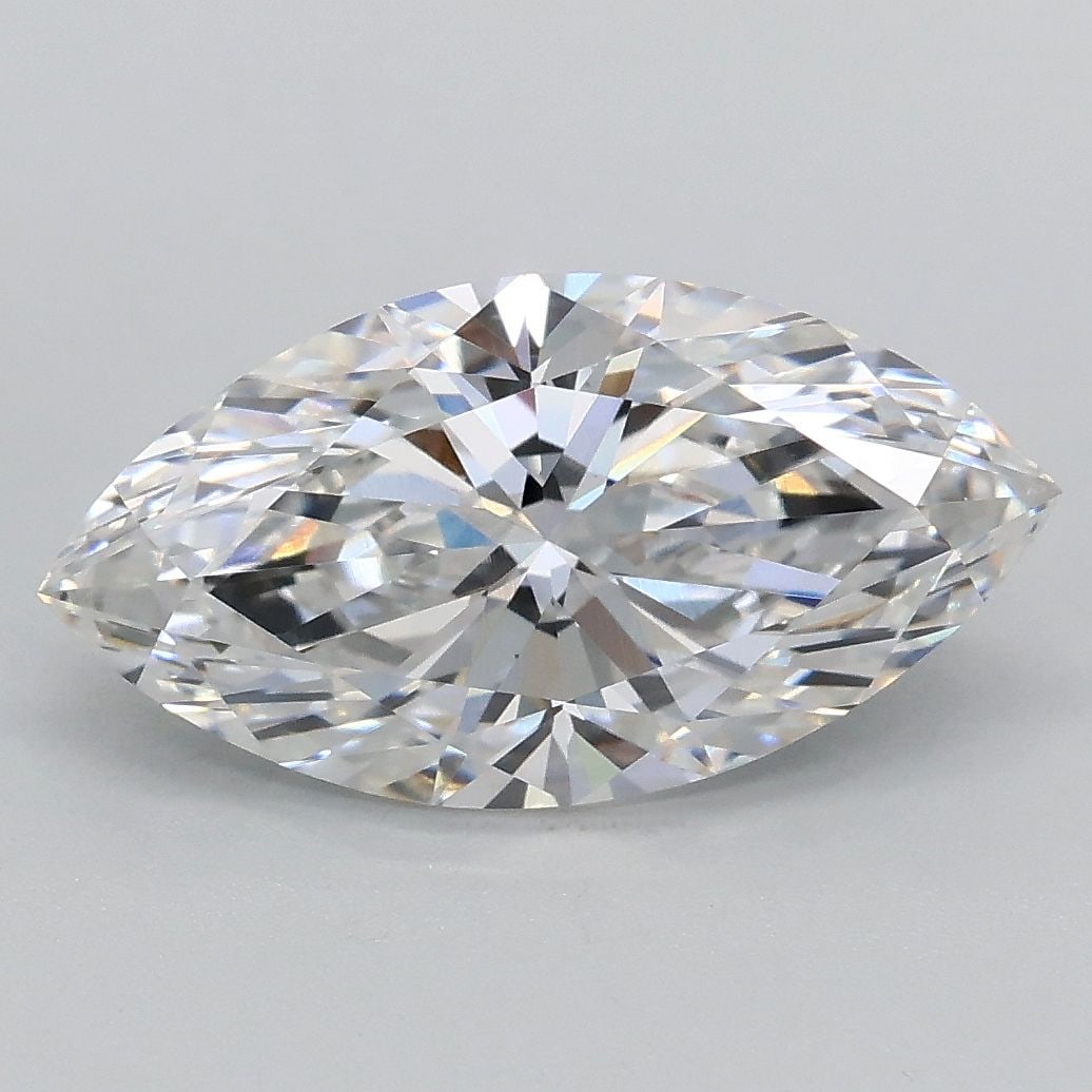 Loose Diamond - MARQUISE 2.07ct E VVS2: Loose Diamond - MARQUISE 2.07ct E VVS2 Source: This is a real non-mined Diamond that has been grown in a lab Shape: MARQUISE Carats: 2.07 Color: E Clarity: VVS2 Certification: IGI Video: