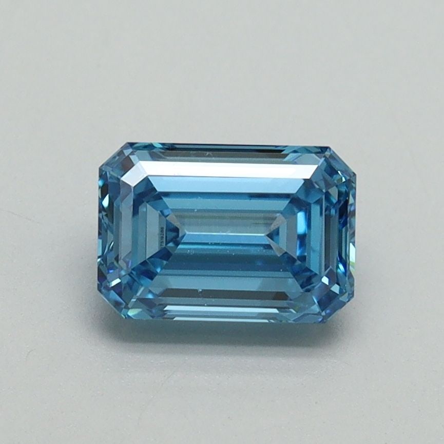 Loose Diamond - EMERALD 1.02ct Fancy Vivid Blue VS1: Loose Diamond - EMERALD 1.02ct Fancy Vivid Blue VS1 Source: This is a real non-mined Diamond that has been grown in a lab Shape: EMERALD Carats: 1.02 Color: Fancy Vivid Blue Certification: IGI Video: