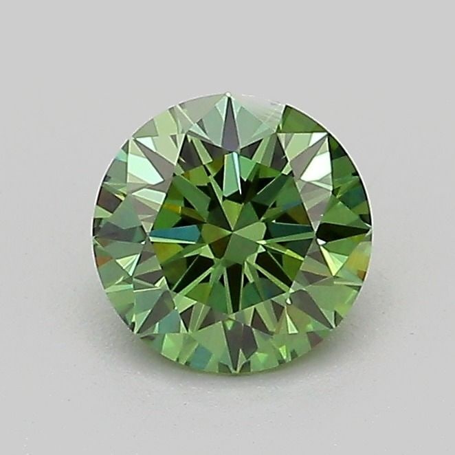 Ideal Loose Diamond - ROUND 0.72ct Fancy Vivid Green VVS2: Ideal Loose Diamond - ROUND 0.72ct Fancy Vivid Green VVS2 Source: This is a real non-mined Diamond that has been grown in a lab Shape: ROUND Carats: 0.72 Color: Fancy Vivid Green Certification: IGI Vi