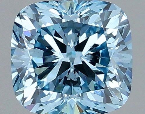 Loose Diamond - CUSHION MODIFIED 1.03ct Fancy Vivid Blue VS2: Loose Diamond - CUSHION MODIFIED 1.03ct Fancy Vivid Blue VS2 Source: This is a real non-mined Diamond that has been grown in a lab Shape: CUSHION MODIFIED Carats: 1.03 Color: Fancy Vivid Blue Certific