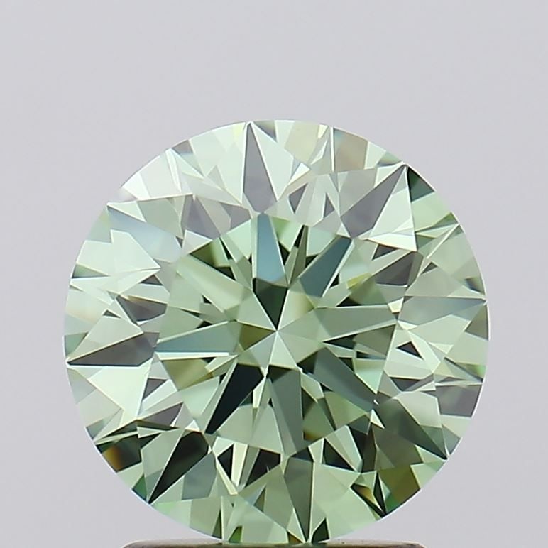 Ideal Loose Diamond - ROUND 2.23ct Fancy Vivid Green IF: Ideal Loose Diamond - ROUND 2.23ct Fancy Vivid Green IF Source: This is a real non-mined Diamond that has been grown in a lab Shape: ROUND Carats: 2.23 Color: Fancy Vivid Green Certification: IGI Vide