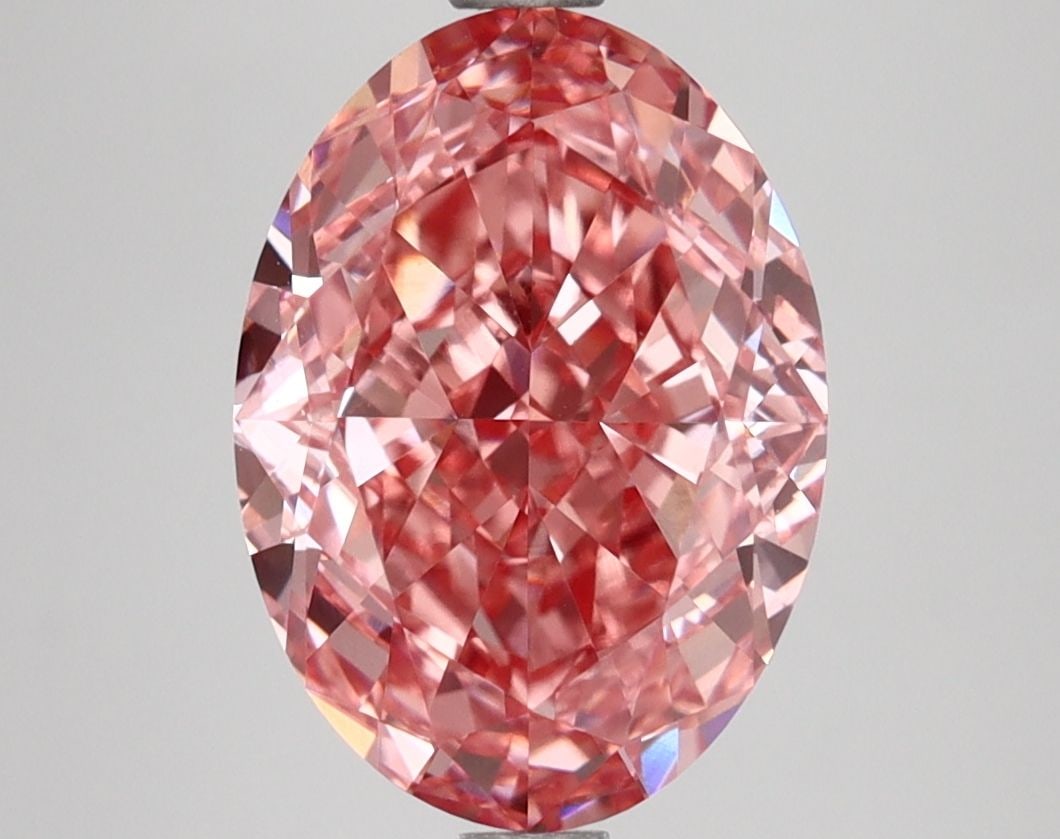 Loose Diamond - OVAL 4.0ct Fancy Vivid Pink SI1: Loose Diamond - OVAL 4.0ct Fancy Vivid Pink SI1 Source: This is a real non-mined Diamond that has been grown in a lab Shape: OVAL Carats: 4.0 Color: Fancy Vivid Pink Certification: IGI Video: