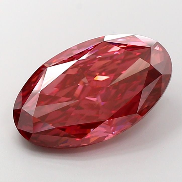 Loose Diamond - OVAL 10.02ct Fancy Vivid Red VVS2: Loose Diamond - OVAL 10.02ct Fancy Vivid Red VVS2 Source: This is a real non-mined Diamond that has been grown in a lab Shape: OVAL Carats: 10.02 Color: Fancy Vivid Red Certification: NONE Video: