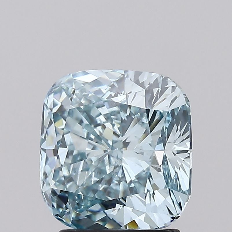 Loose Diamond - CUSHION MODIFIED 3.01ct Fancy Greenish Blue SI1: Loose Diamond - CUSHION MODIFIED 3.01ct Fancy Greenish Blue SI1 Source: This is a real non-mined Diamond that has been grown in a lab Shape: CUSHION MODIFIED Carats: 3.01 Color: Fancy Greenish Blue Ce